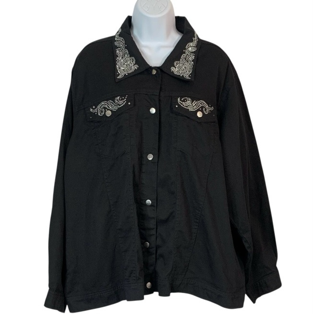 COLOR CREATIONS Western Bling Trucker Jacket Sz 3X